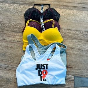Victoria’s Secret And Nike XS Sports Bras (5 pack)